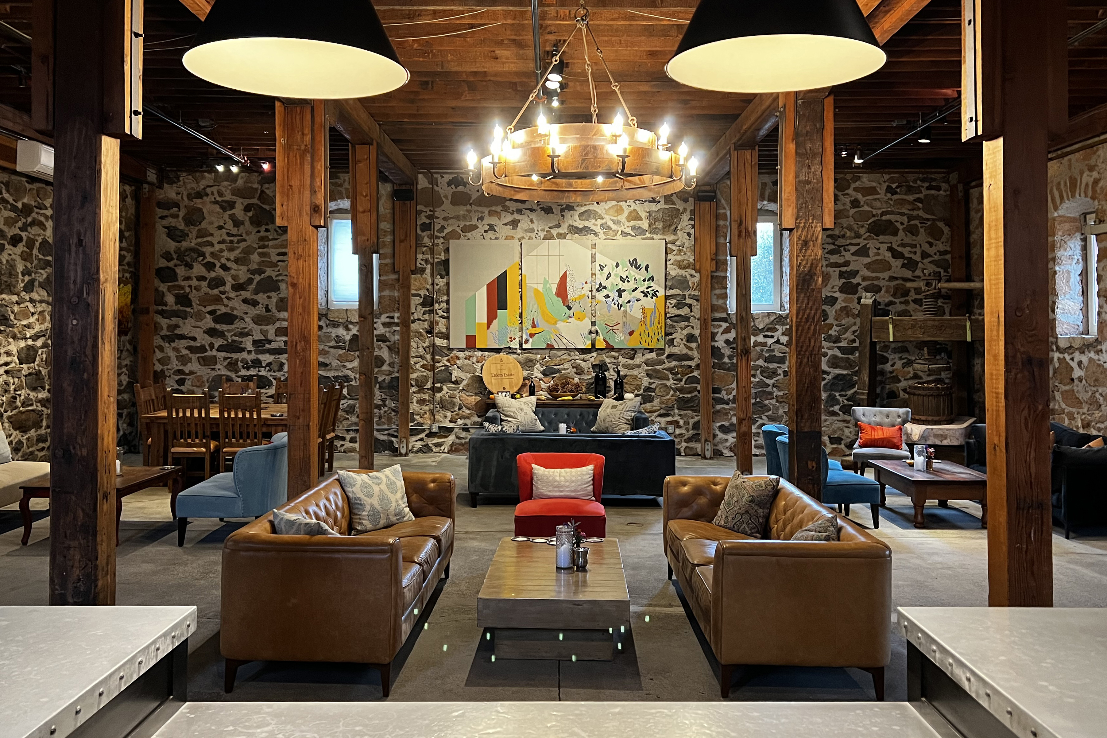 Ehlers Estate — tasting room, view I, before renovation.