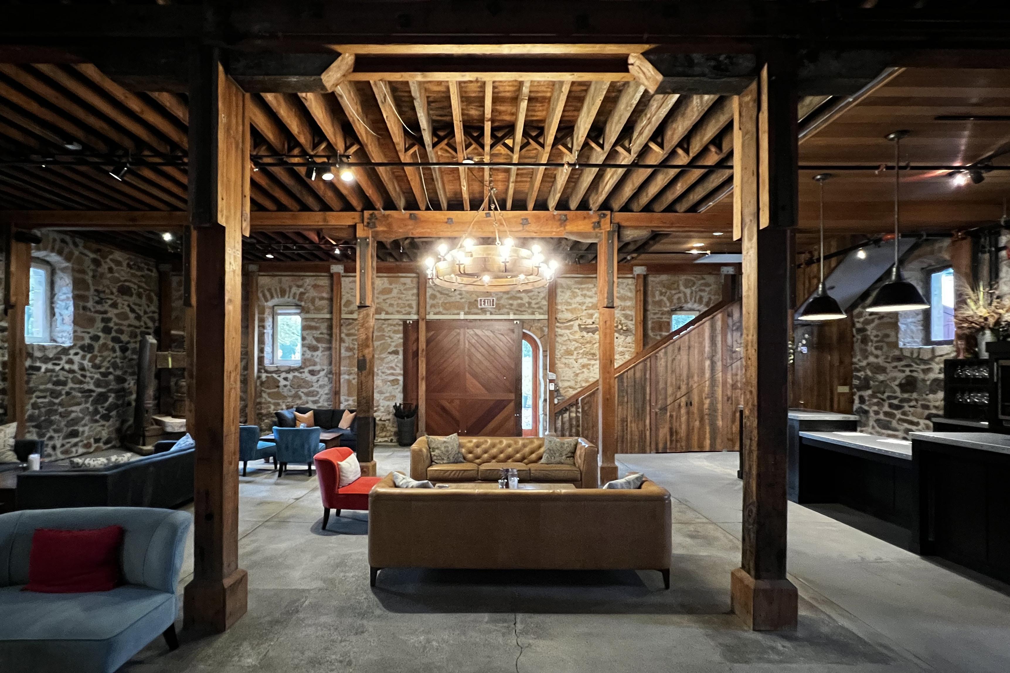 Ehlers Estate — tasting room, view III, before renovation.