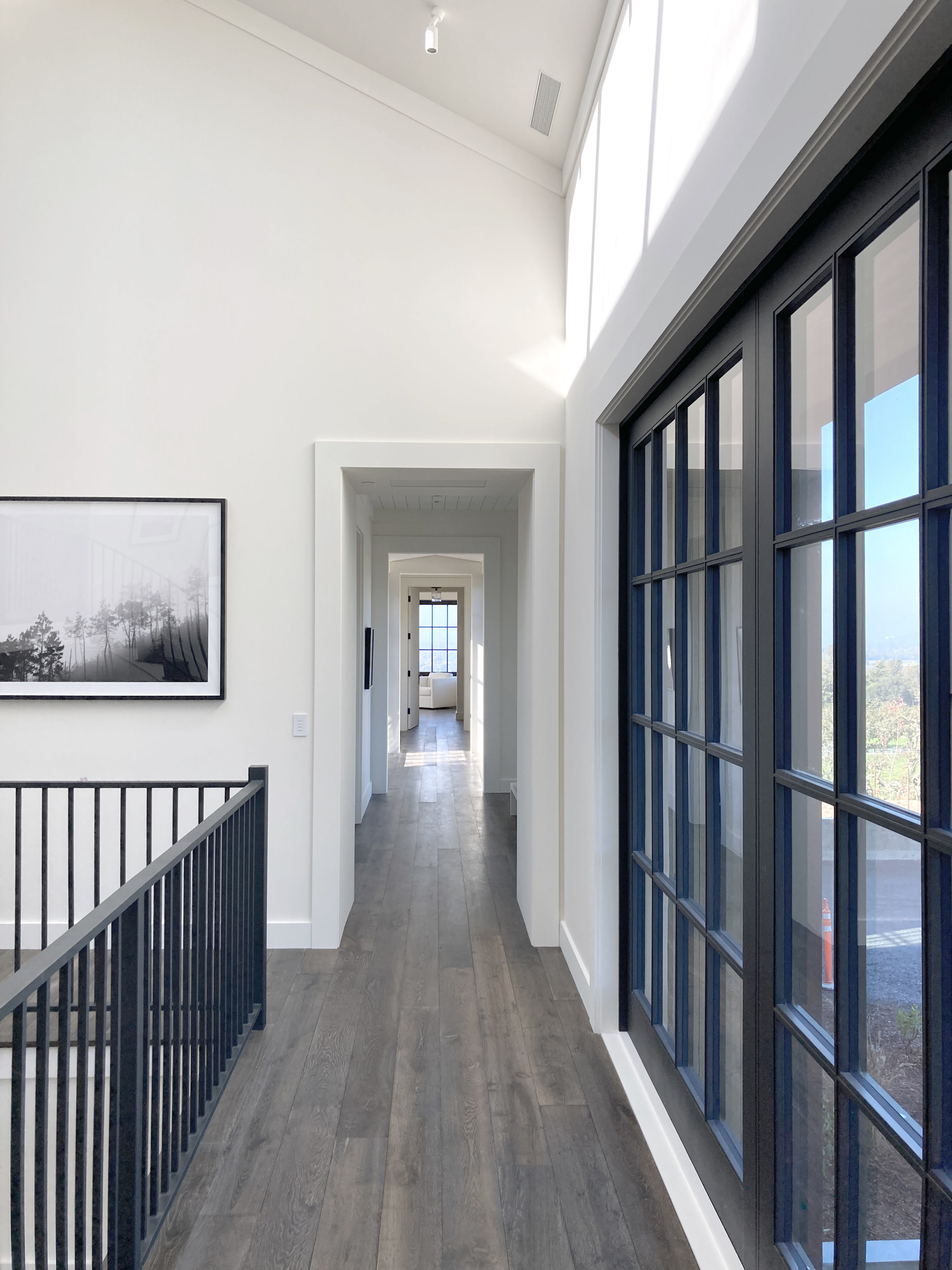 3281 Napa Road — second-floor bridge between bedroom wings